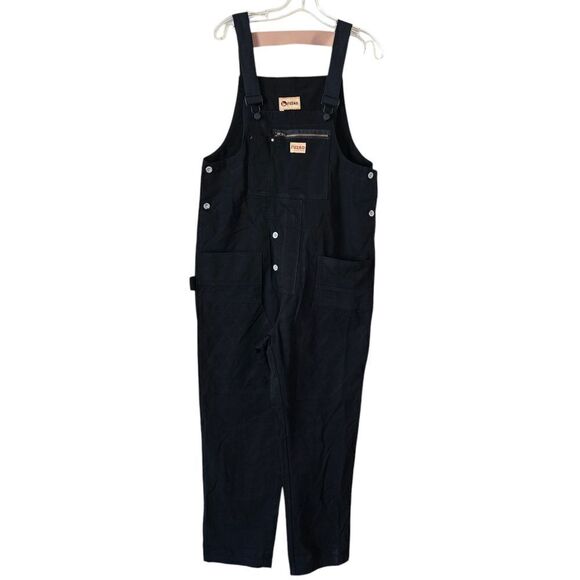 Nigel Cabourn HBT Cargo Overall Dungaree Pants Size Medium Black - Picture 1 of 12